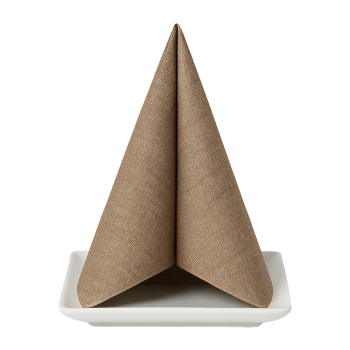 Airlaid Servietten, 1/4 Falz, 40 x 40 cm, Cacao Decor